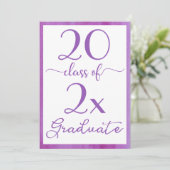 Klasse van 2025 Violet Graduation Party Kaart (Staand voorkant)