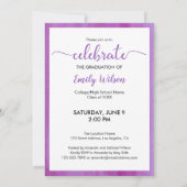 Klasse van 2025 Violet Graduation Party Kaart (Achterkant)