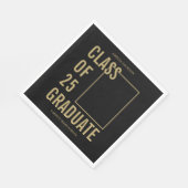 Klasse van 2025 zwart en goud foto Afstuderen papi Servet (Hoek)