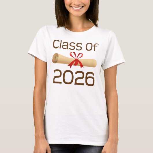 Klasse van 2026 Afstuderen cadeaus T-shirt (Voorkant)