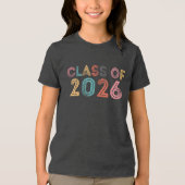 Klasse van 2026 Afstuderen  School Spirit Tri-Blend Shirt (Voorkant)
