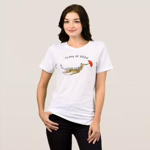 Klasse van 2026 grillige Giraffe rode paraplu Tri-Blend Shirt