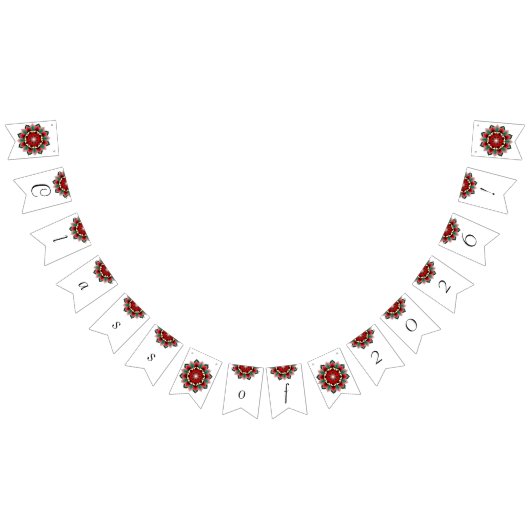 Klasse van 2026! Mandala in rood Vlaggetjes (Alle)