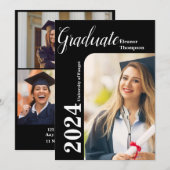 Klasse van 2026 Modern Photo Afstuderen Invitation Kaart (Voorkant / Achterkant)