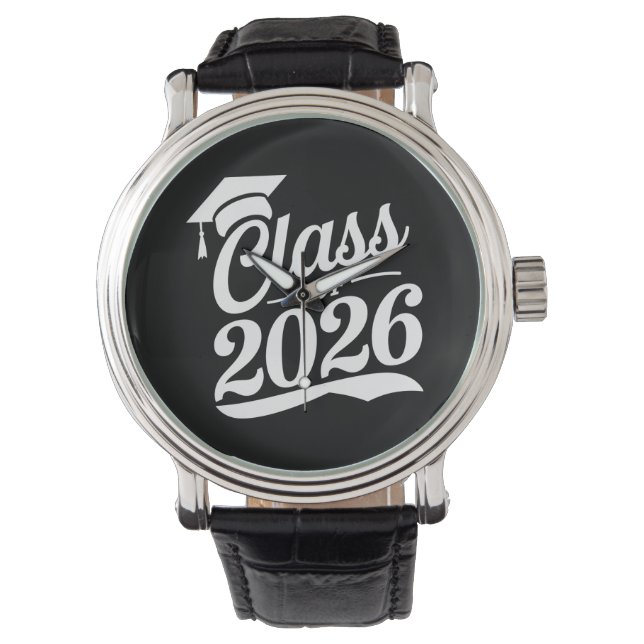 Klasse van 2026 Trots Afstuderen Afstuderen Horloge (Voorkant)