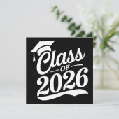 Klasse van 2026 Trots Afstuderen Afstuderen Kaart (Staand voorkant)