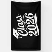 Klasse van 2026 Trots Afstuderen Afstuderen Spandoek (Verticaal)