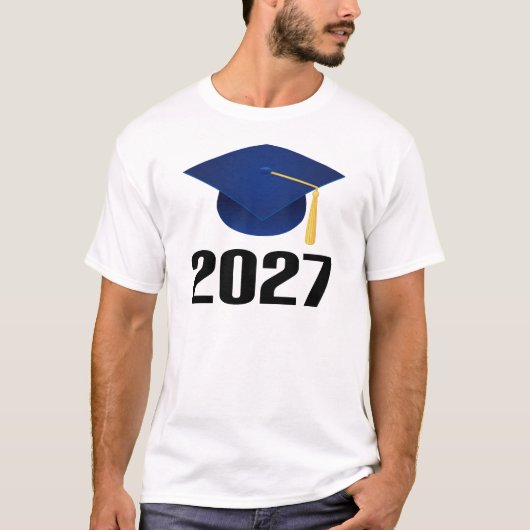 Klasse van 2027 Afstuderen Pet Gift T-shirt (Voorkant)