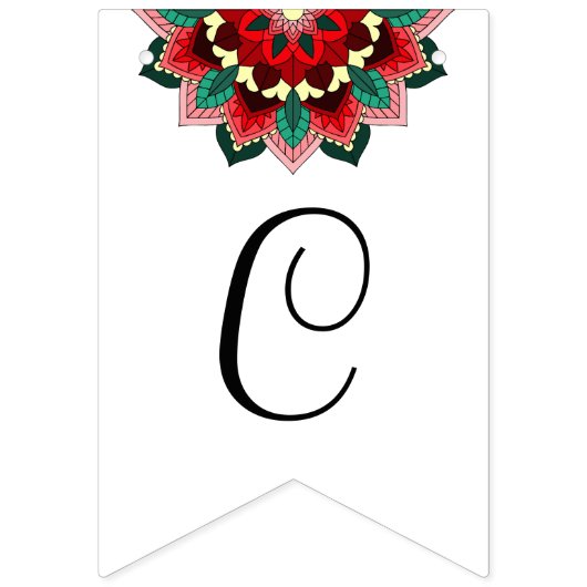 Klasse van 2027! Mandala in rood Vlaggetjes (Tweede vlag)