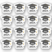 klasse van 202x senior Afstuderen Pet Sticker (Voorkant)