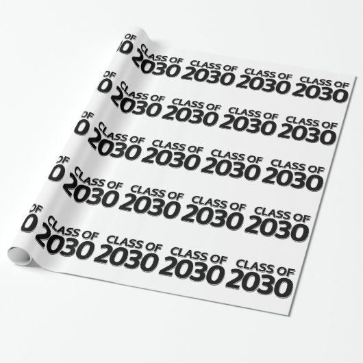 Klasse van 2030 cadeaupapier (Uitgerold)