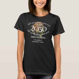 Klasse van 2030 Uw Jaar Feest Celebration Afstudee T-shirt