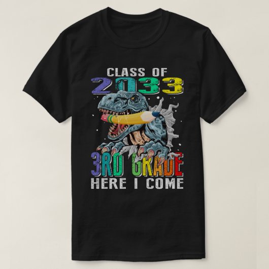 KLASSE VAN 2033 3RD HIER KOM IK T-SHIRT (Design voorkant)