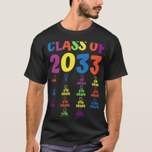 Klasse van 2033 Graad pre-k groei met me handdruk T-shirt