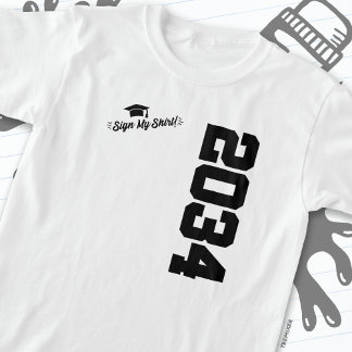 Klasse van 2034 Afstuderen Sign Mijn Shirt Senior