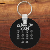 Klasse van 2034 Groei met Afstuderen 6e graad Sleutelhanger (Voorkant)