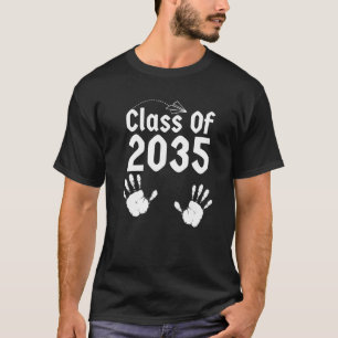 Klasse van 2035 Groei met handafdrukleuter T-shirt