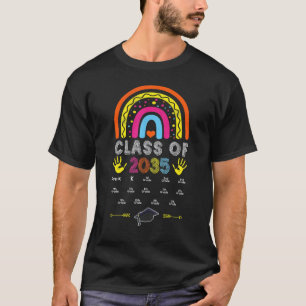 Klasse van 2035 Groei met mijn eigen handdruk voor T-shirt