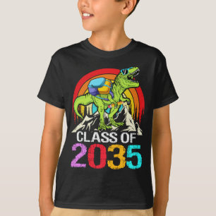 Klasse van 2035 groeien met mij Dinosaur terug naa T-shirt