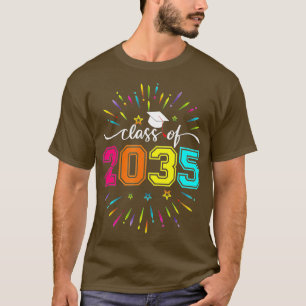 Klasse van 2035 Kindergarten per kam met Afstudeer T-shirt