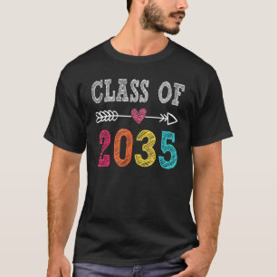 Klasse van 2035 Kindergarten per kam met Afstudeer T-shirt