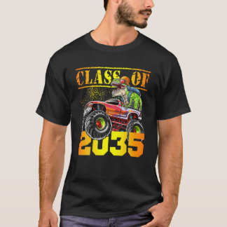 Klasse van 2035 T Rex Dinosaur Monster Truck Pre-K T-shirt