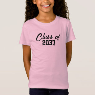 Klasse van 2037 Custom School Afstuderen T-shirt