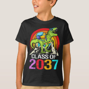 Klasse van 2037 groeien met mijn dinosaurus terug t-shirt