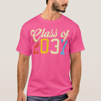 Klasse van 2037 Retro PreK Kindergarten Preschool T-shirt
