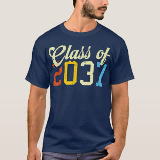 Klasse van 2037 Retro PreK Kindergarten Preschool T-shirt