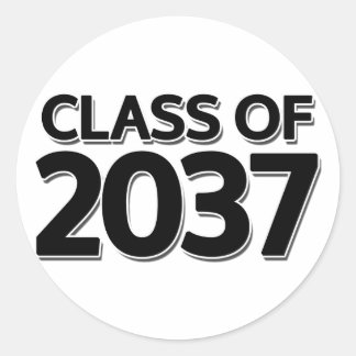 Klasse van 2037 ronde sticker
