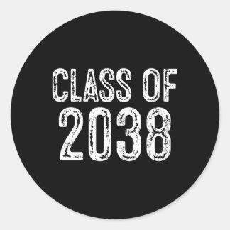 Klasse van 2038 Senior Afstuderen Ronde Sticker