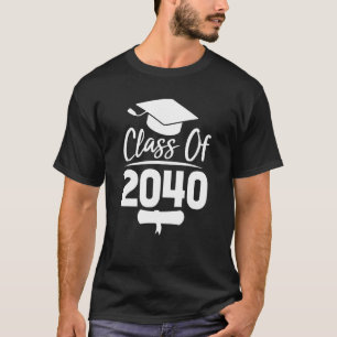Klasse van 2040 groeien met handafdrukleuter t-shirt