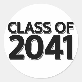 Klasse van 2041 ronde sticker