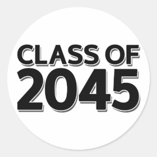 Klasse van 2045 ronde sticker