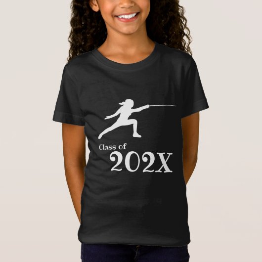 Klasse van 20? Girl Fencing Team T-shirt (Voorkant)