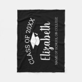 Klasse van 20xx Afstuderen Afstuderen Girly Script Fleece Deken (Voorkant)