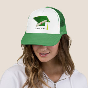 Klasse van 20XX Afstuderen Groen Pet & Diploma Pet