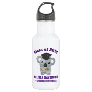 Klasse van 20xx Cute Koala Beer in Graduation Cap Waterfles