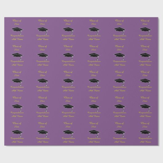 Klasse van 20xx Gepersonaliseerde Afstuderen Gift  Cadeaupapier (Vlak)