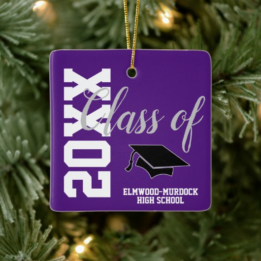 Klasse van 22 Gepersonaliseerd Afstuderen op de mi Keramisch Ornament (Boom)