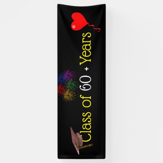 Klasse van 60+2 jaar spandoek (Verticaal)