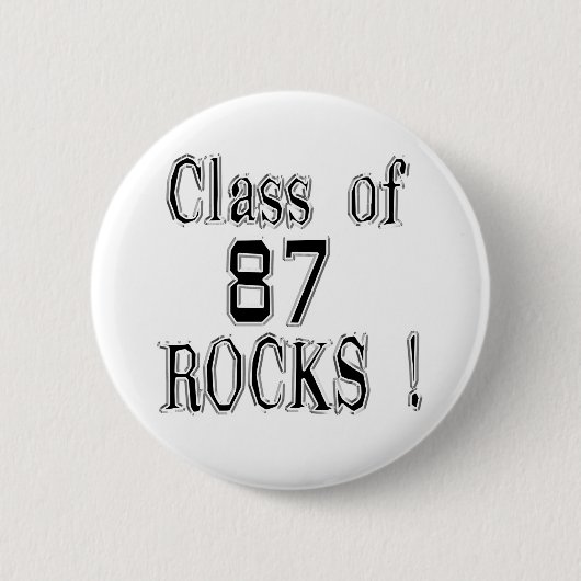 Klasse van '87 Rocks! Knoop Ronde Button 5,7 Cm (Voorkant)