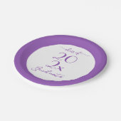 Klasse van aangepast jaar Afstuderen Violet Typogr Papieren Bordje (Gekanteld)