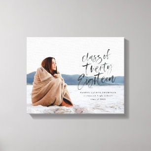 Klasse van achtentwintig afstuderen fotodoek canvas afdruk