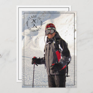 Klasse van Afstudeerder Foto Moderne Typografie Aankondiging