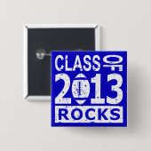 Klasse van Afstuderen 2013 Vierkante Button 5,1 Cm (Voorkant /achterkant)