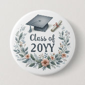 Klasse van Afstuderen Cap en Diploma Button (Voorkant)