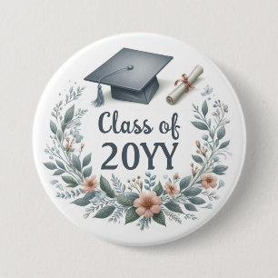 Klasse van Afstuderen Cap en Diploma Button