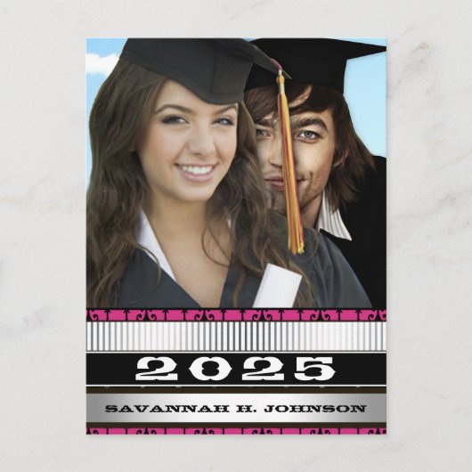 Klasse van Afstuderen Fotouitnodigingen Uitnodiging Briefkaart (Voorkant)